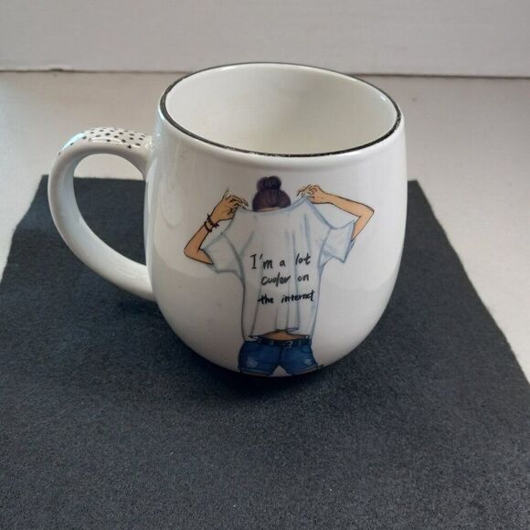 Rogrong Ceramic I'm A Lot Cooler on the Internet Mug - Picture 3 of 6